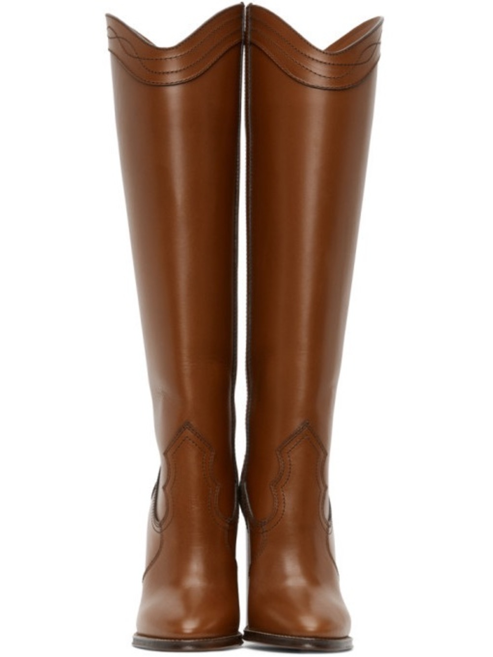 Saint Laurent Kate Tall Western
Boots in Brown